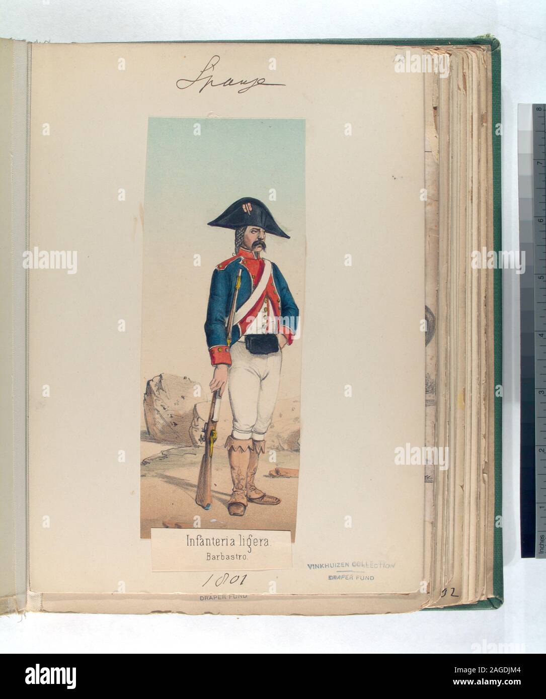 Draper Fund; Infanteria ligera. Barbastro. (1801). Stock Photo