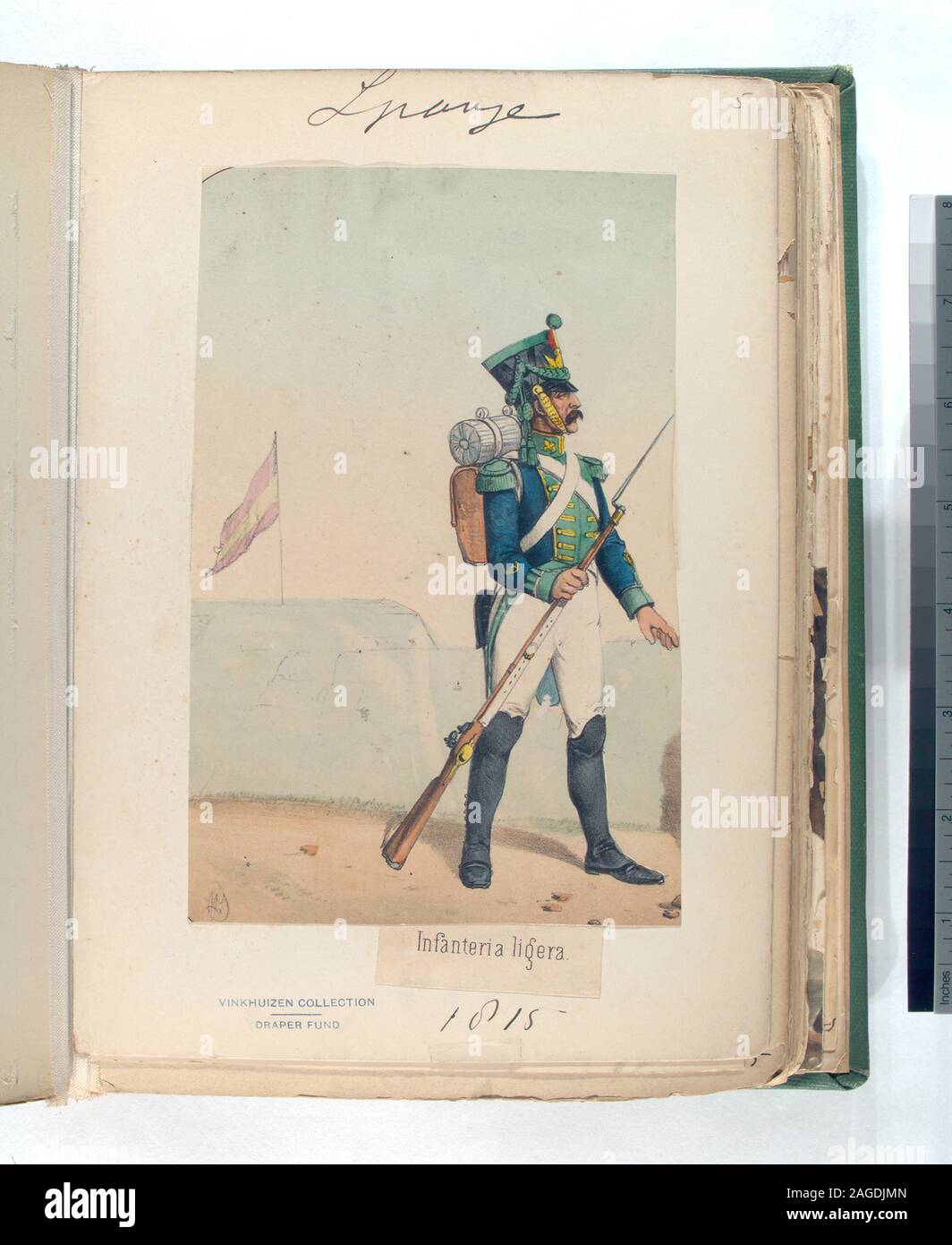 Draper Fund; Infanteria ligera. 1815 Stock Photo