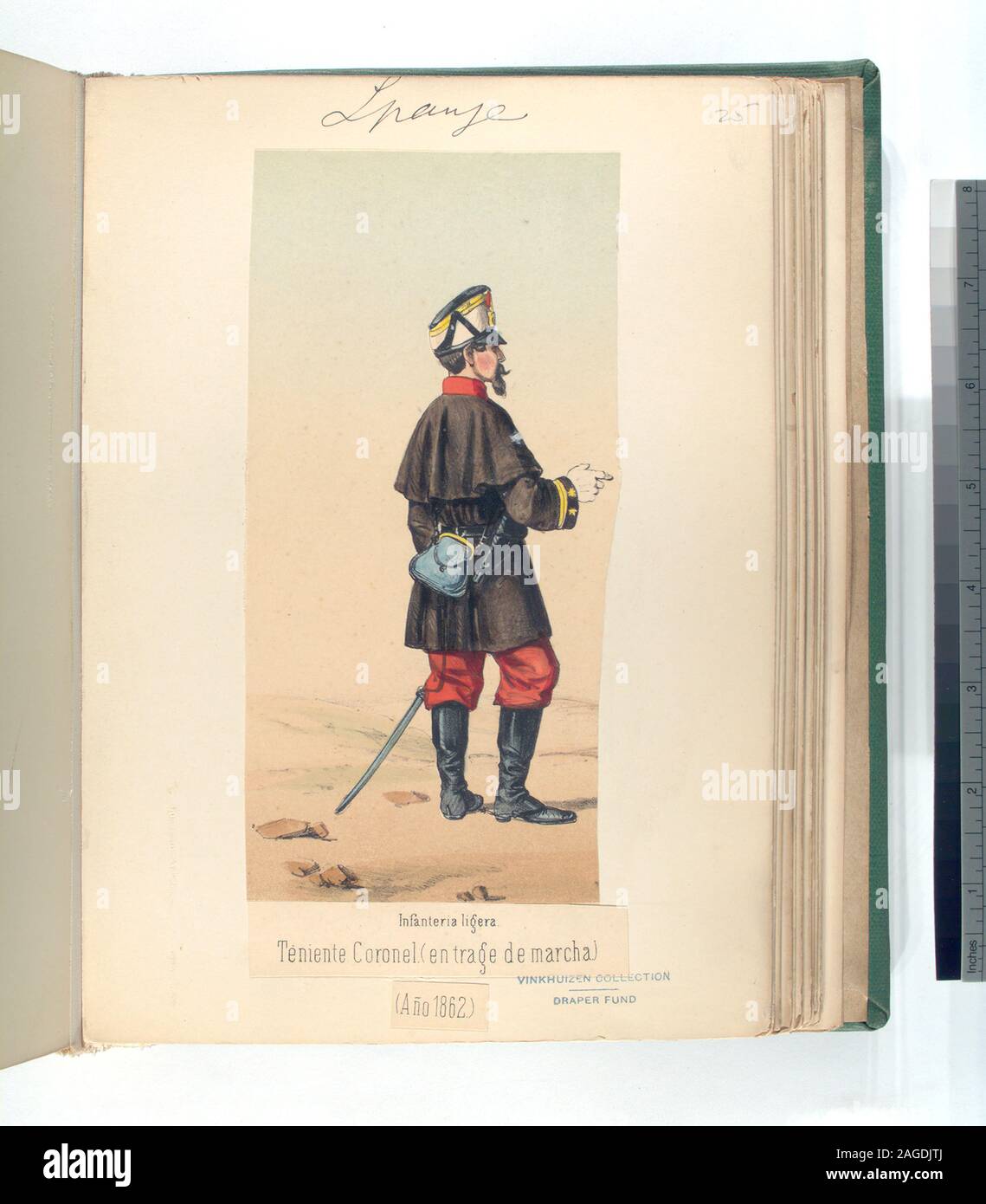 Draper Fund; Infanteria ligera. Teniente Coronel (en trage de marcha). 1862 Stock Photo
