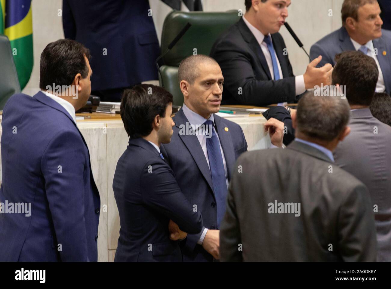 SÃO PAULO, SP - 18.12.2019: DEPUTADOS DISCUTEM ORÇAMENTO 2020 - Rep. Heni  Ozi Cukier (NOVO) attends a session of the Legislative Assembly of São  Paulo with colleagues on Wednesday night (18). Members