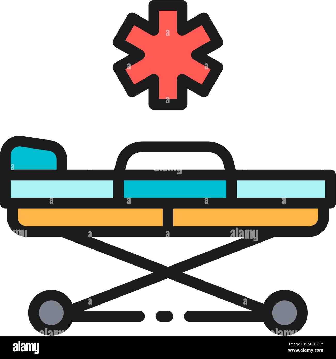 Patient on stretcher icon vector hi-res stock photography and images - Alamy