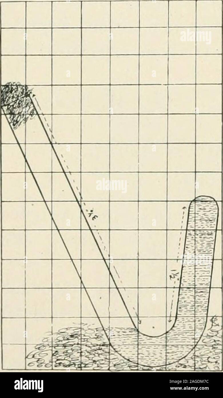 . Journal of applied microscopy and laboratory methods. as in the sketch, are set ina wire basket in rows, cotton wool being placed inthe bottom for them to rest on. We use baskets3x5 inches, and 5 inches deep ; these will hold tentubes in a row, and by putting in layers of cottonwool, three tiers can be placed in a basket. In thisway, thirty tubes occupy about as much space asfive or six of the ordinary style of tube wouldoccupy, and can be handled as a unit in steriliza-tion, etc. The open arm of the tube is sufficientlylong to hold all of the liquid when it is forced outof the closed arm, w Stock Photo