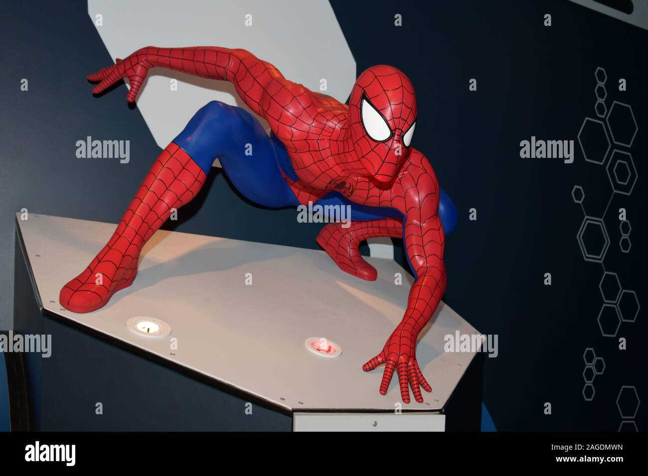Las Vegas NV, USA 09-30-18 Spiderman, Peter Parker, at the Madame Tussauds  wax museum in Las Vegas Nevada Stock Photo - Alamy