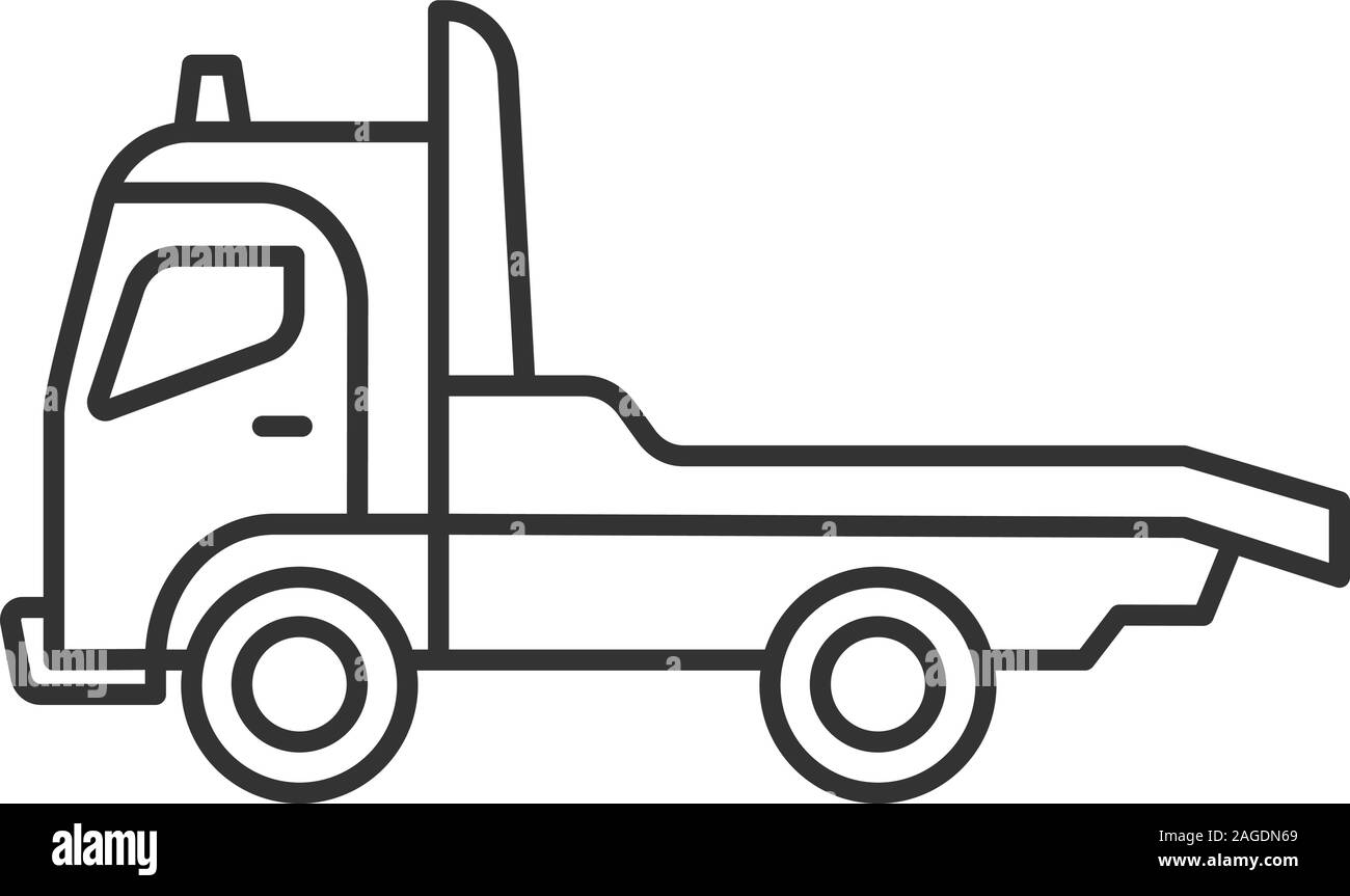 Sketch of the truck vector. • wall stickers lorry, freight, service |  myloview.com