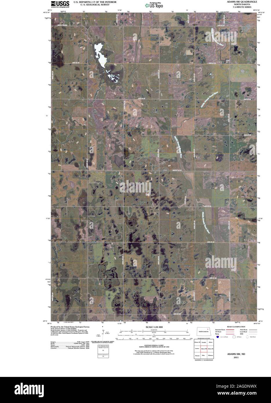 Map of adams north dakota hires stock photography and images Alamy