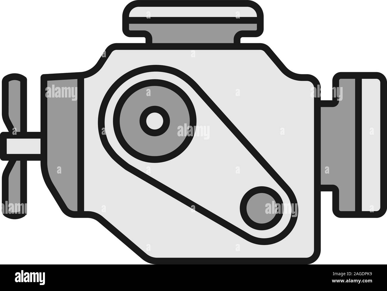 Car engine color icon. Motor. Isolated vector illustration Stock Vector ...