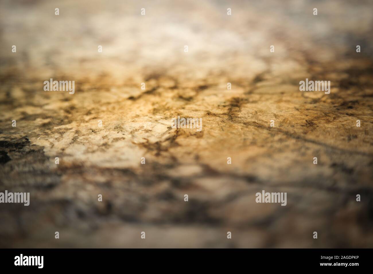 Marble effect on kitchen counter top - Faux marble Stock Photo