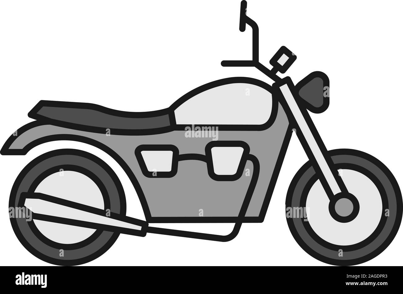 Motorbike color icon. Motorcycle. Isolated vector illustration Stock ...
