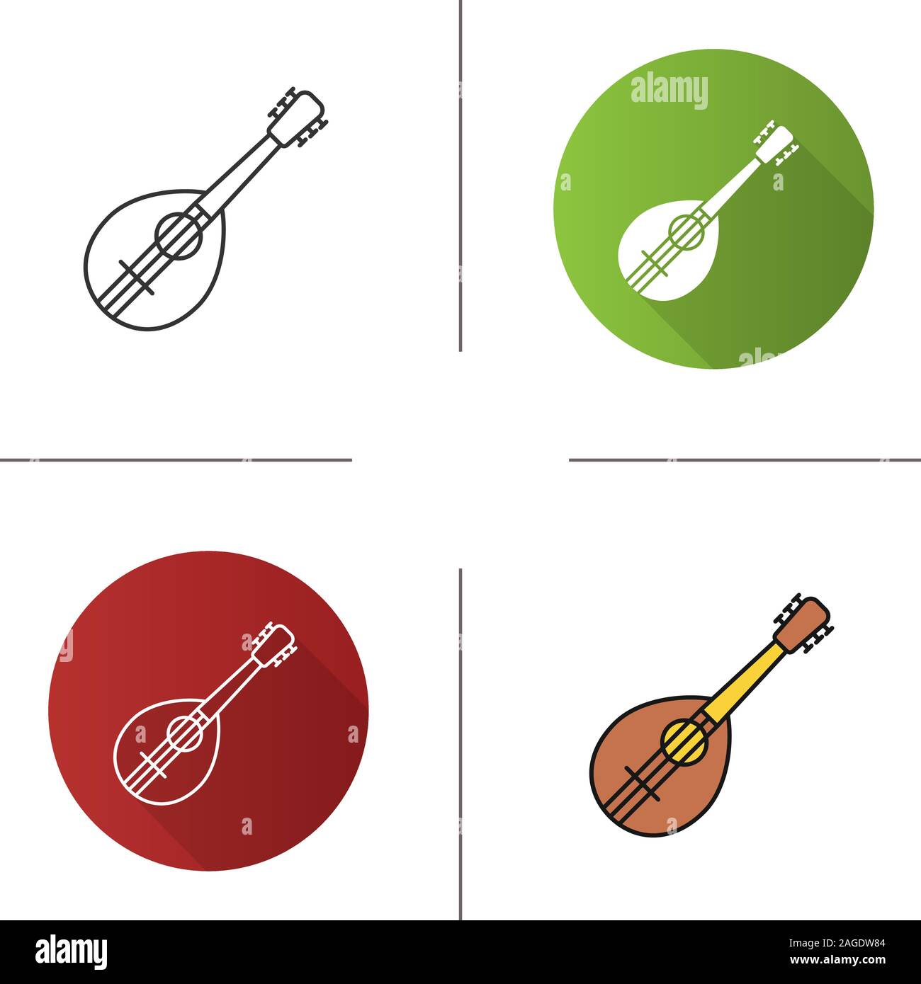 Long mandolin Stock Vector Images - Alamy