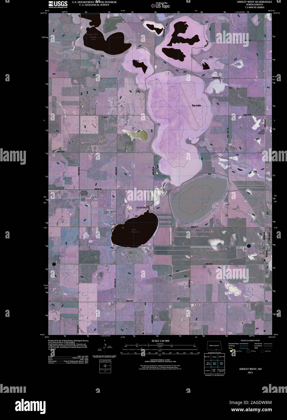 Ashley north dakota map hires stock photography and images Alamy