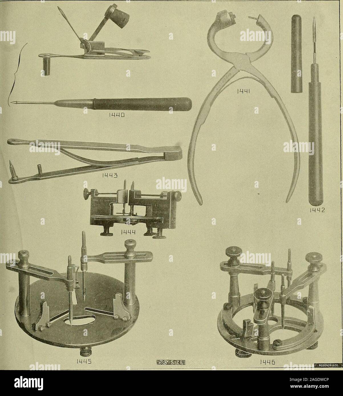 . 20th century catalogue of supplies for watchmakers, jewelers and kindred trades. 1352 1353 1355 1356 ESEoai D DRILLS. No. 134). Improved .Automatic Drill, slide gives continued tion in one direction, with adjustable chuck and drills..$1.75 E.Ktra for screw driver 20 134S. .Automatic Drill, with adjustable chuclc 25 1347. Lens Drilling Outfit 2.50 1347.. •? nickel plated 3.00 1348. Drill Bow Ha , per Per do .20 134;i Drill Bow Gut Cord, per bundle 05 Per doz 15 No. 1350. Drill Bow, adjustable 1351. Whalebone Drill Bow, smail 12 Medium 15 Large 25 1352. Geared Drill, with adjustable chuck 125 Stock Photo