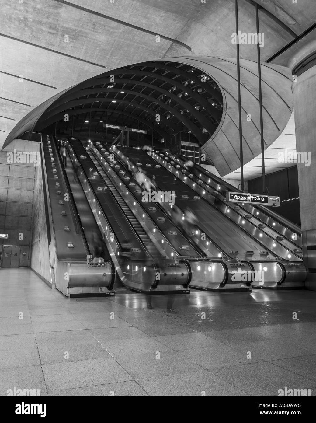 LONDON, UNITED KINGDOM - Jun 01, 2018: Black and white underground ...