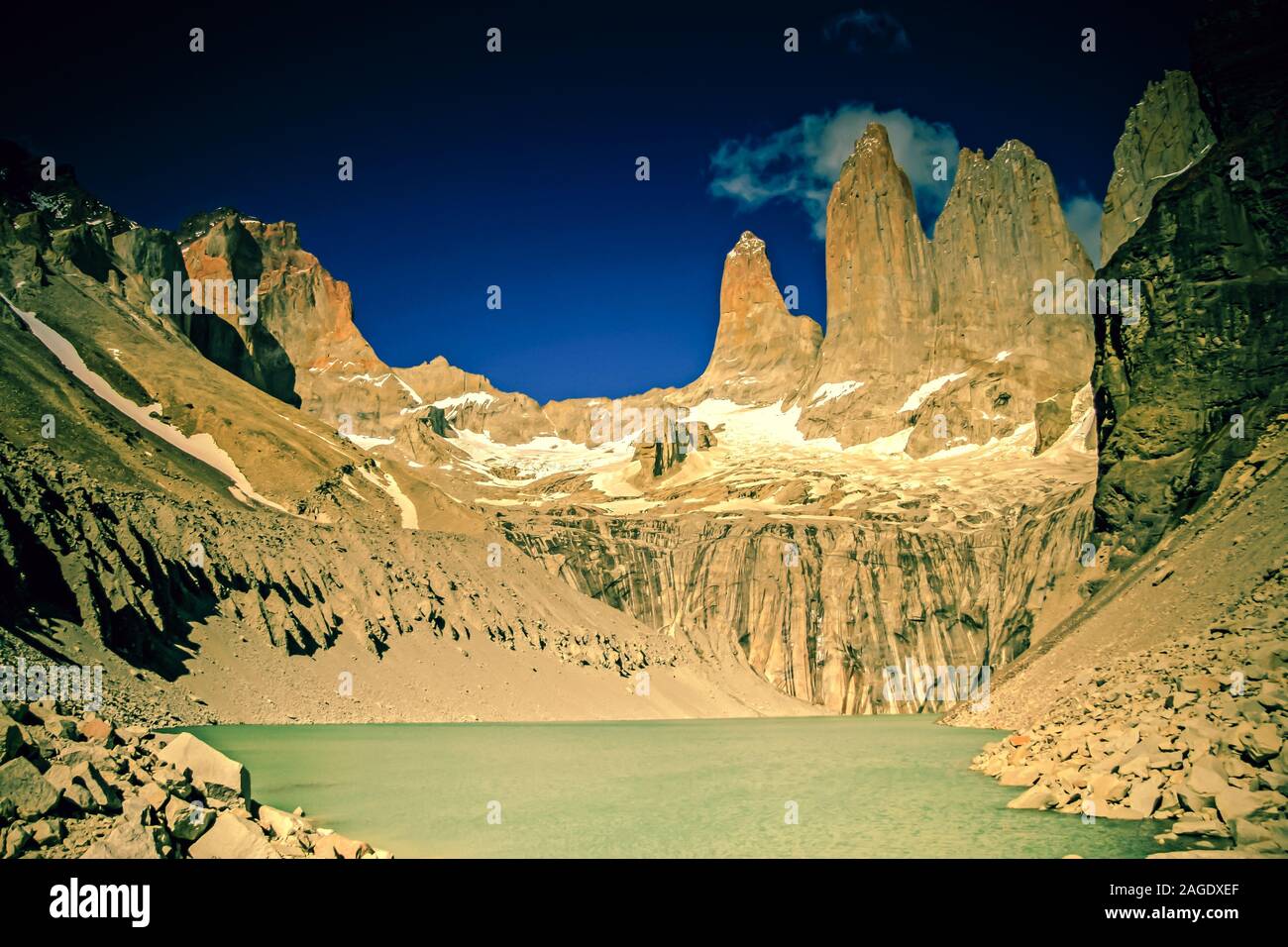 The Torres del Paine is the famous national Park in the very south of