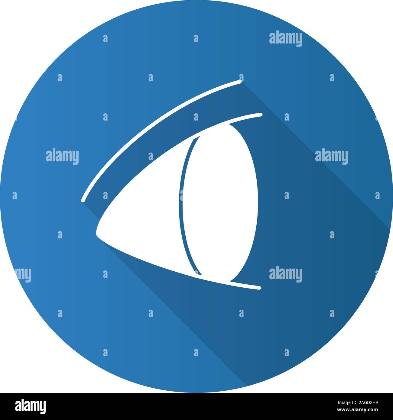 Human eye flat design long shadow glyph icon. Ophthalmology. Good ...