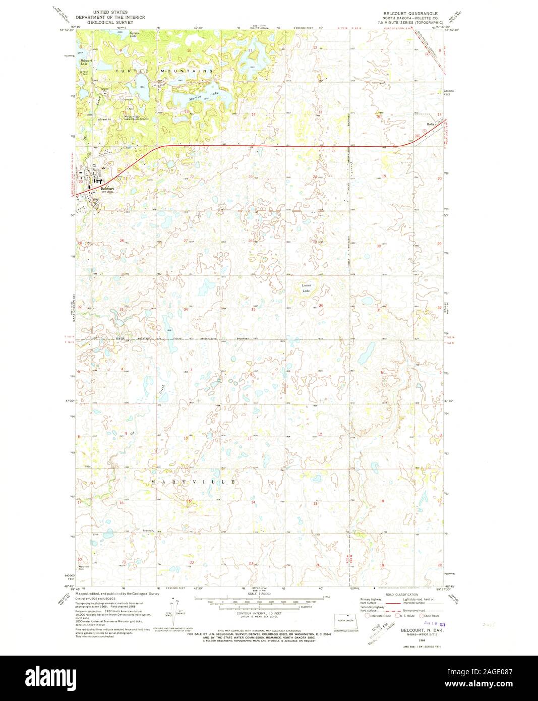 Map of belcourt north dakota Cut Out Stock Images & Pictures Alamy