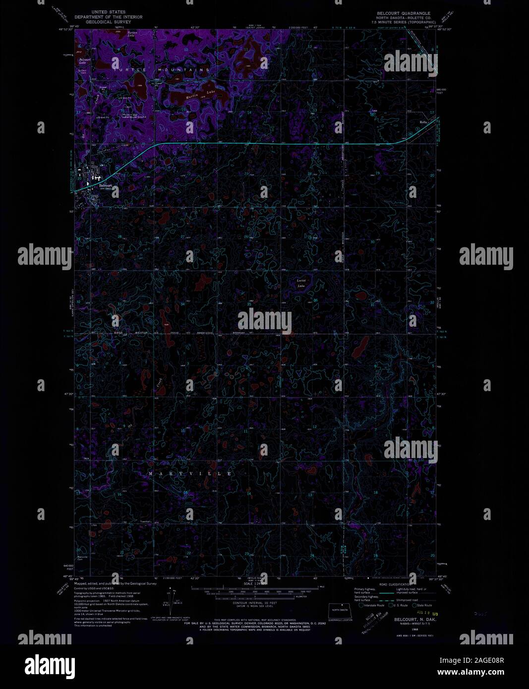 Belcourt north dakota map hires stock photography and images Alamy