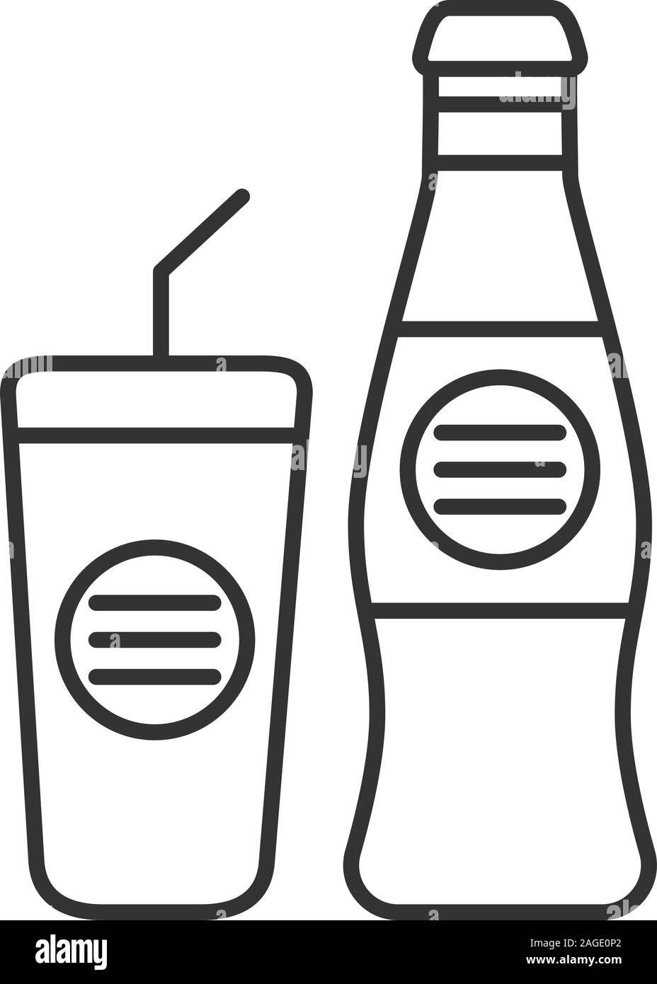 Premium Vector  Soda plastic cup takeaway cold drink color sketch