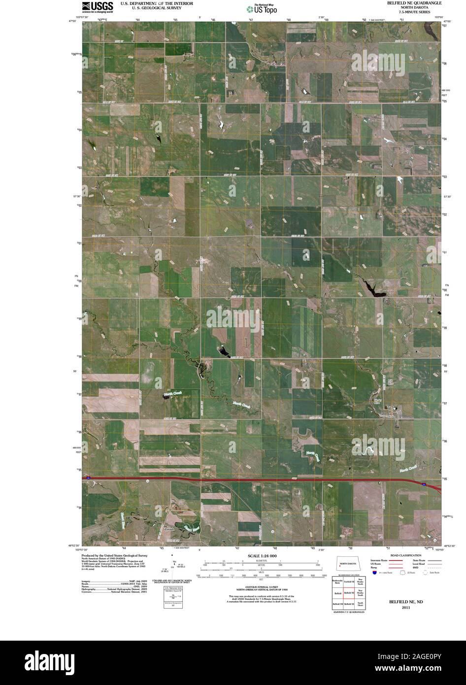 Map of belfield north dakota Cut Out Stock Images & Pictures Alamy