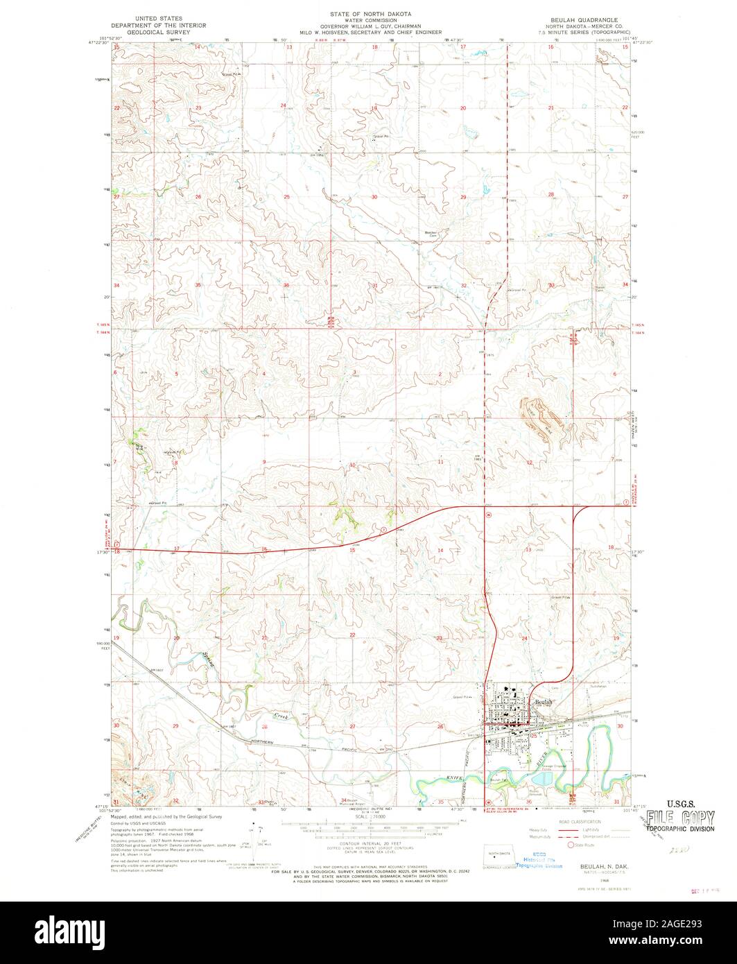 Map of beulah north dakota hires stock photography and images Alamy