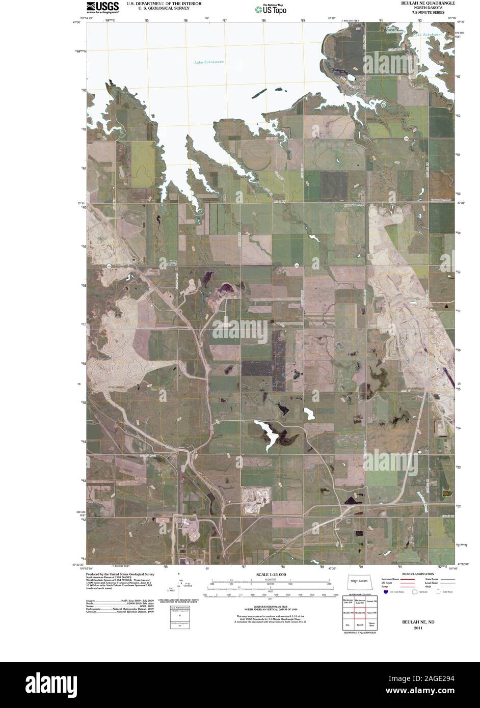 Map of beulah north dakota hires stock photography and images Alamy