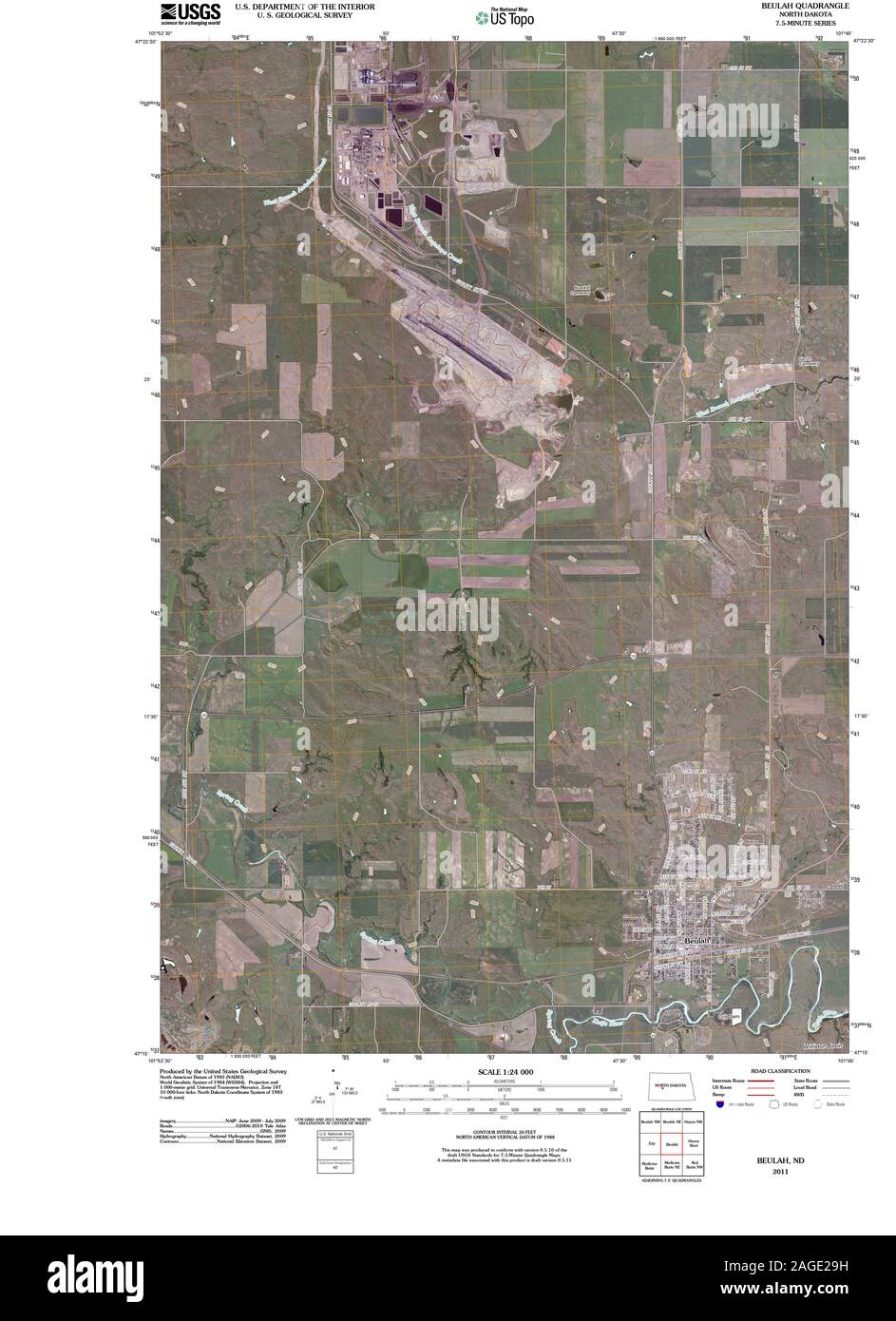 Beulah north dakota map hires stock photography and images Alamy