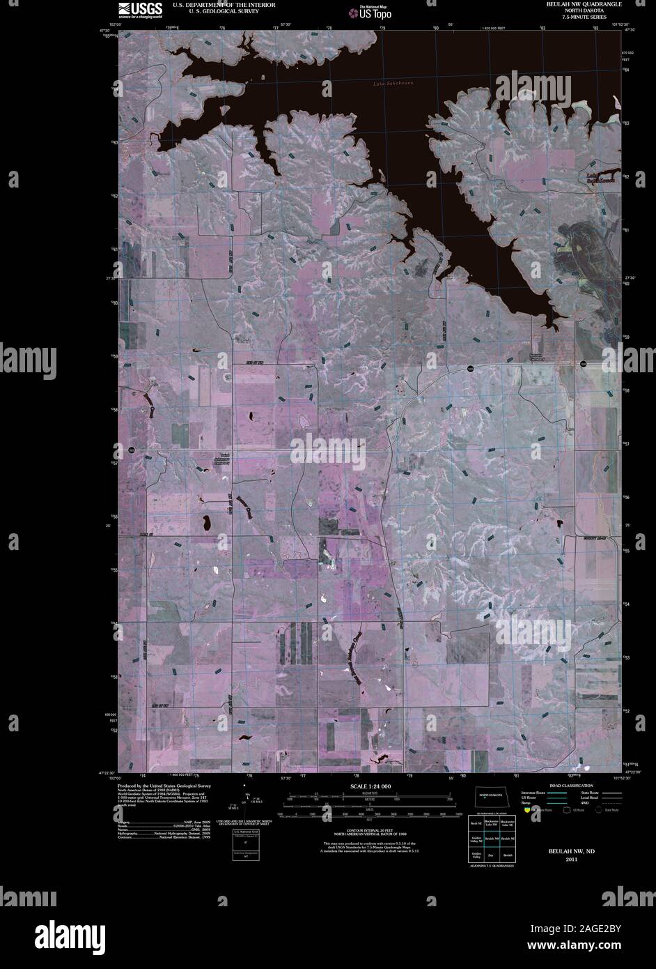 Map of beulah north dakota hires stock photography and images Alamy