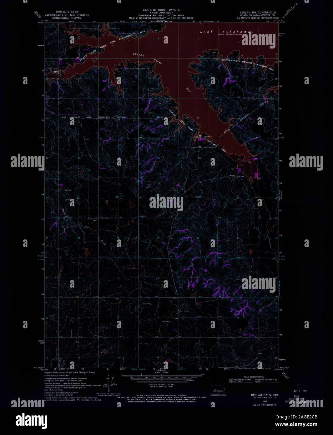 Map Of Beulah North Dakota High Resolution Stock Photography and Images