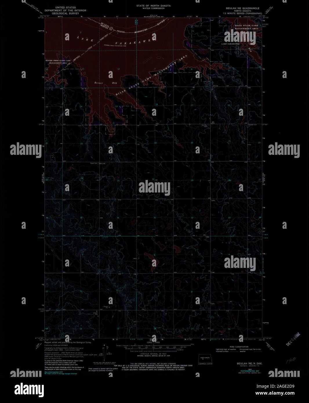 Map Of Beulah North Dakota High Resolution Stock Photography and Images