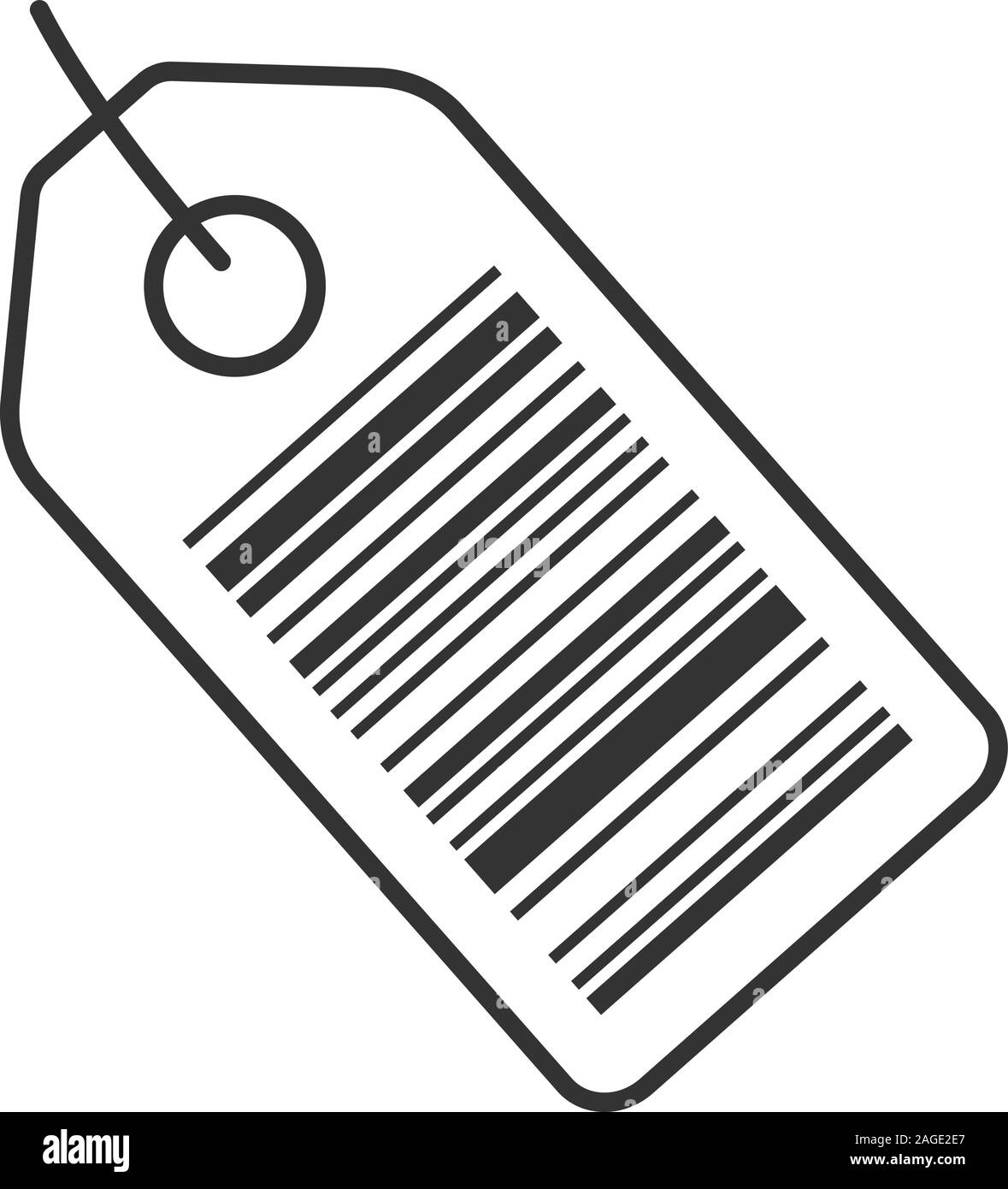 Barcode label linear icon. Thin line illustration. Serial number