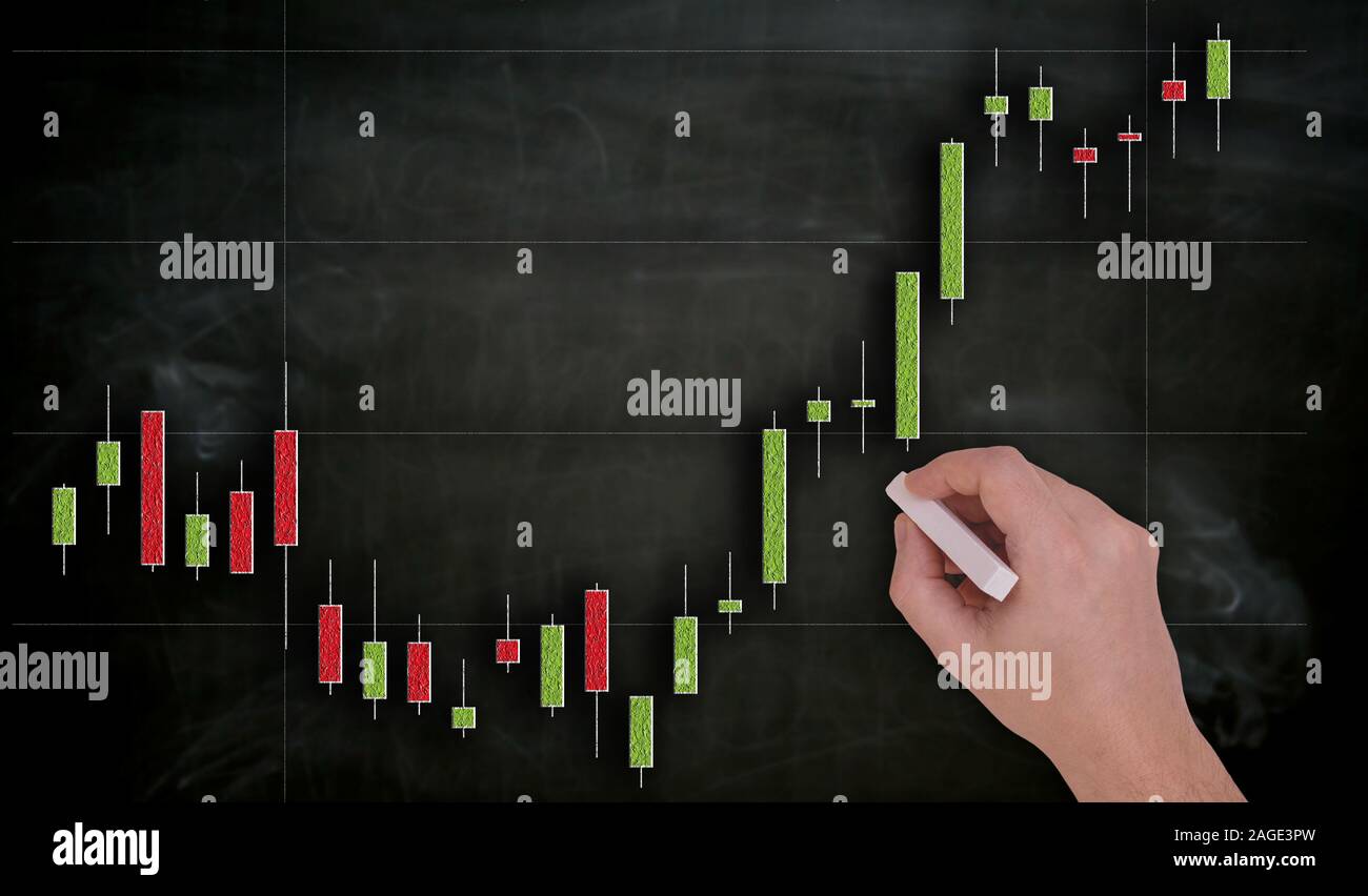 Chart is painted by hand with chalk on blackboard Stock Photo - Alamy