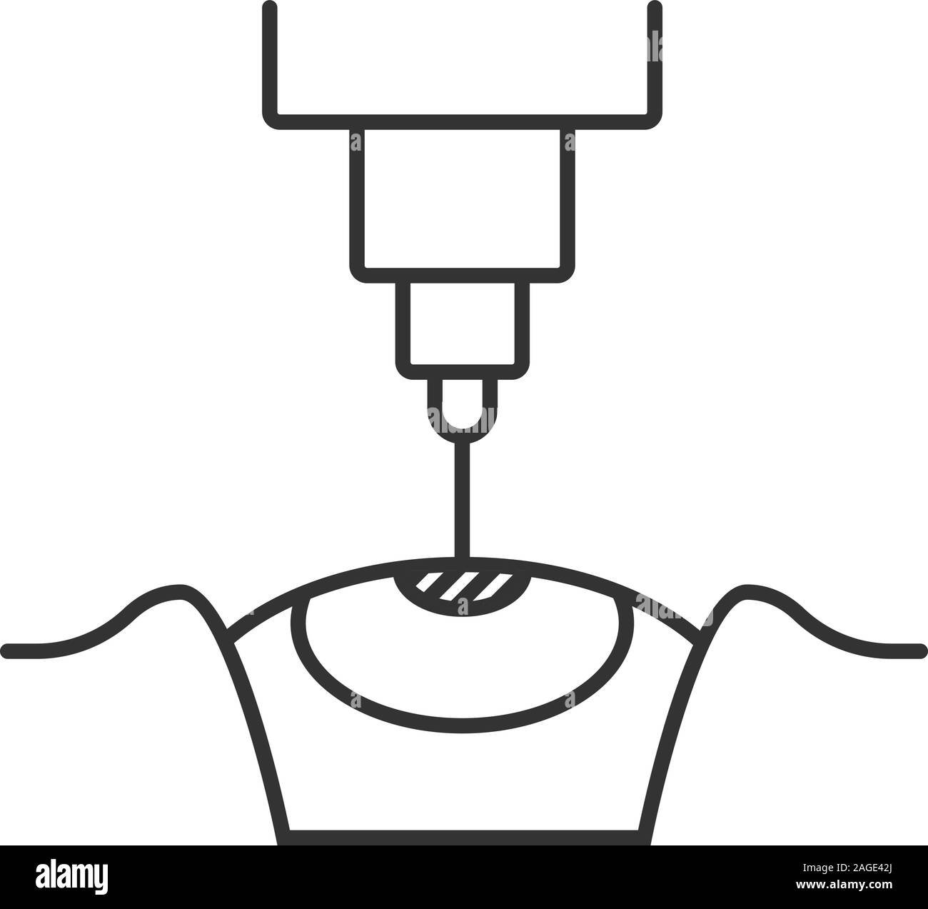 Laser eye surgery linear icon. Thin line illustration. Medical