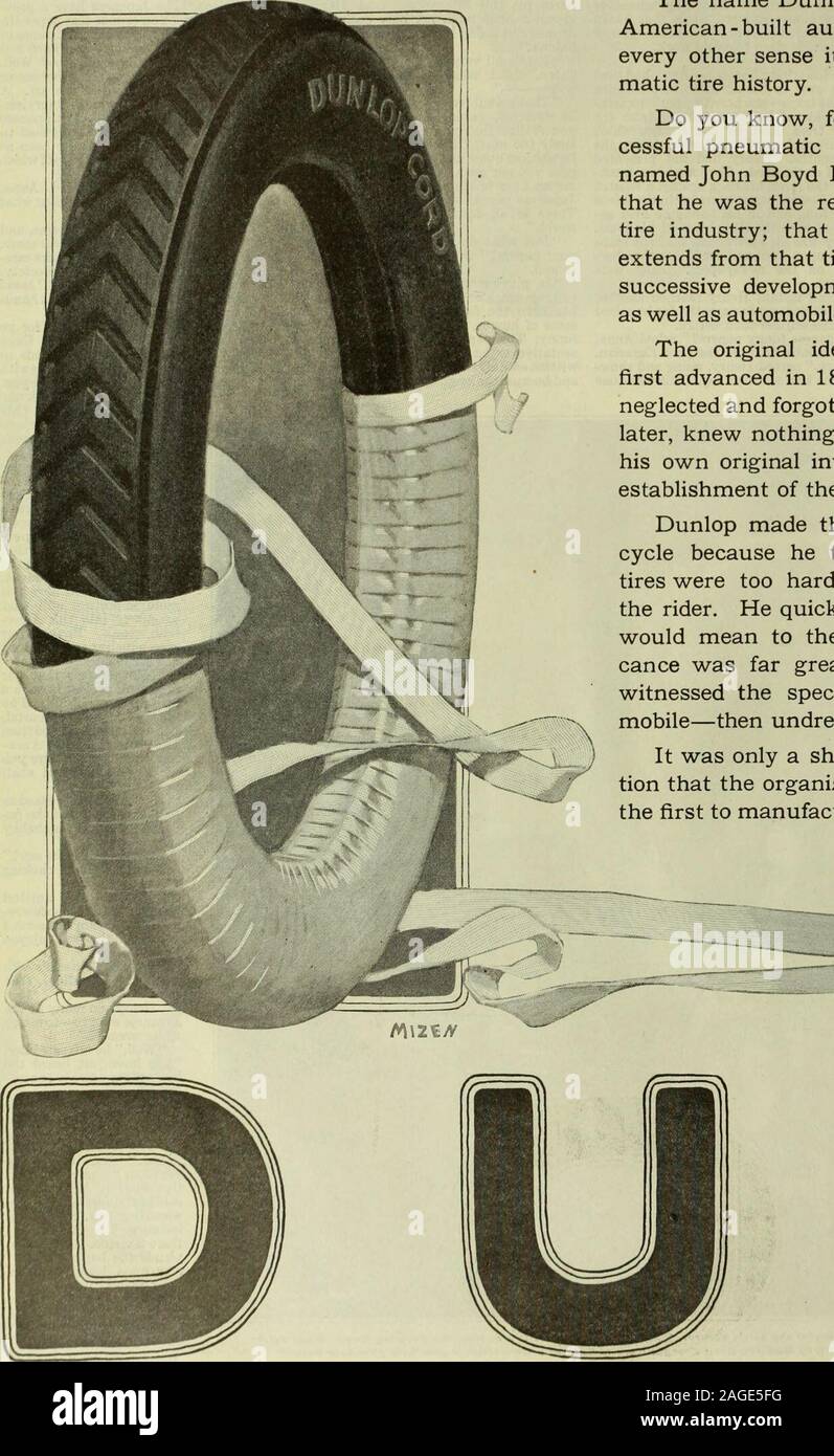 The Saturday evening post. The name Dunlop is new as the name of  anAmerican-built automobile tire, but in almostevery other sense it is the  oldest name in pneu-matic tire history. Do