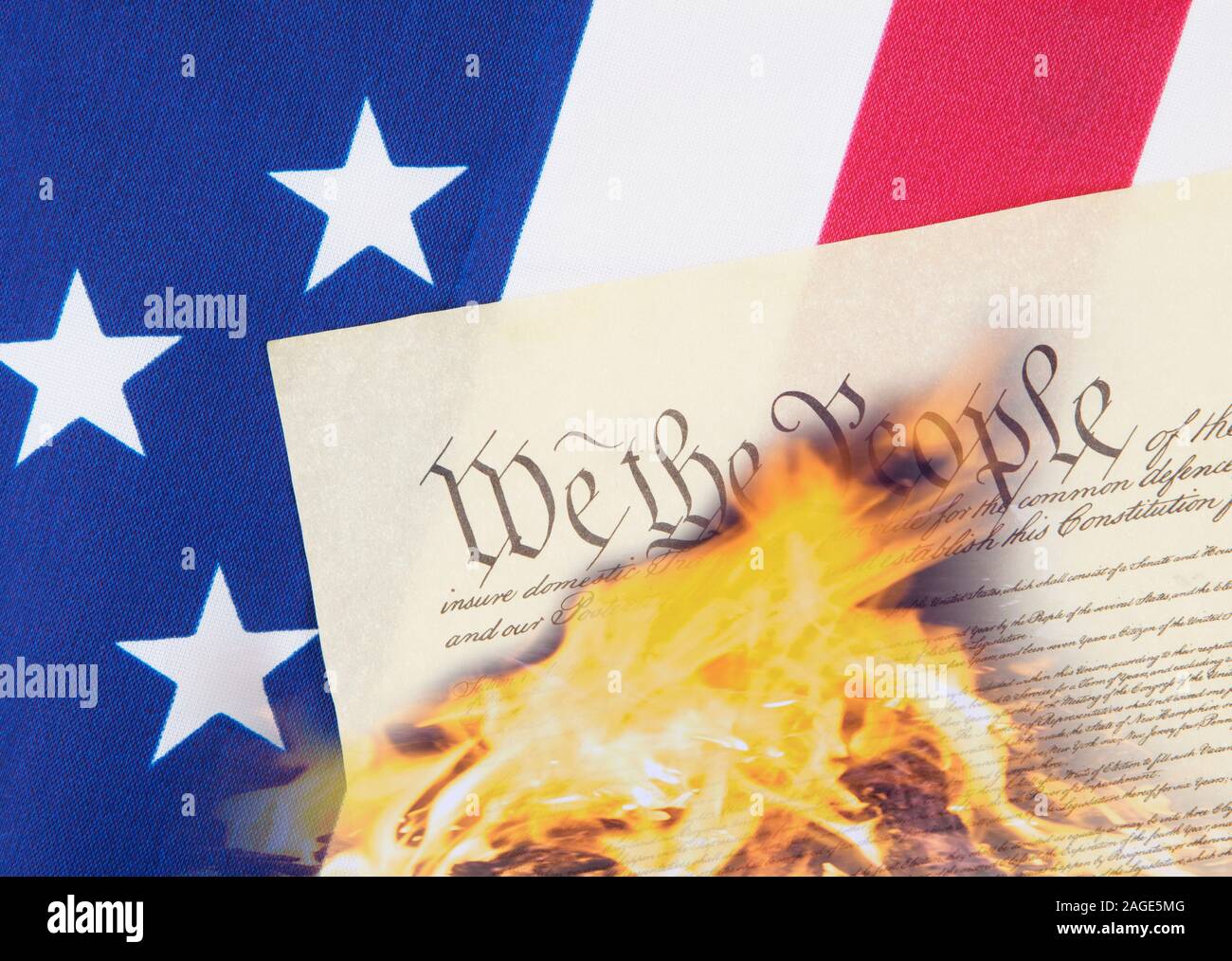 Close up of the U.S. Constitution document with "We the People" on an