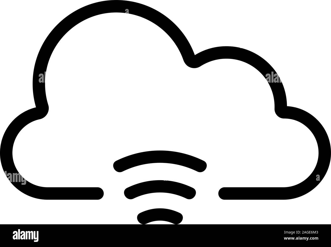 cloud storage icon vector. Isolated contour symbol illustration Stock Vector