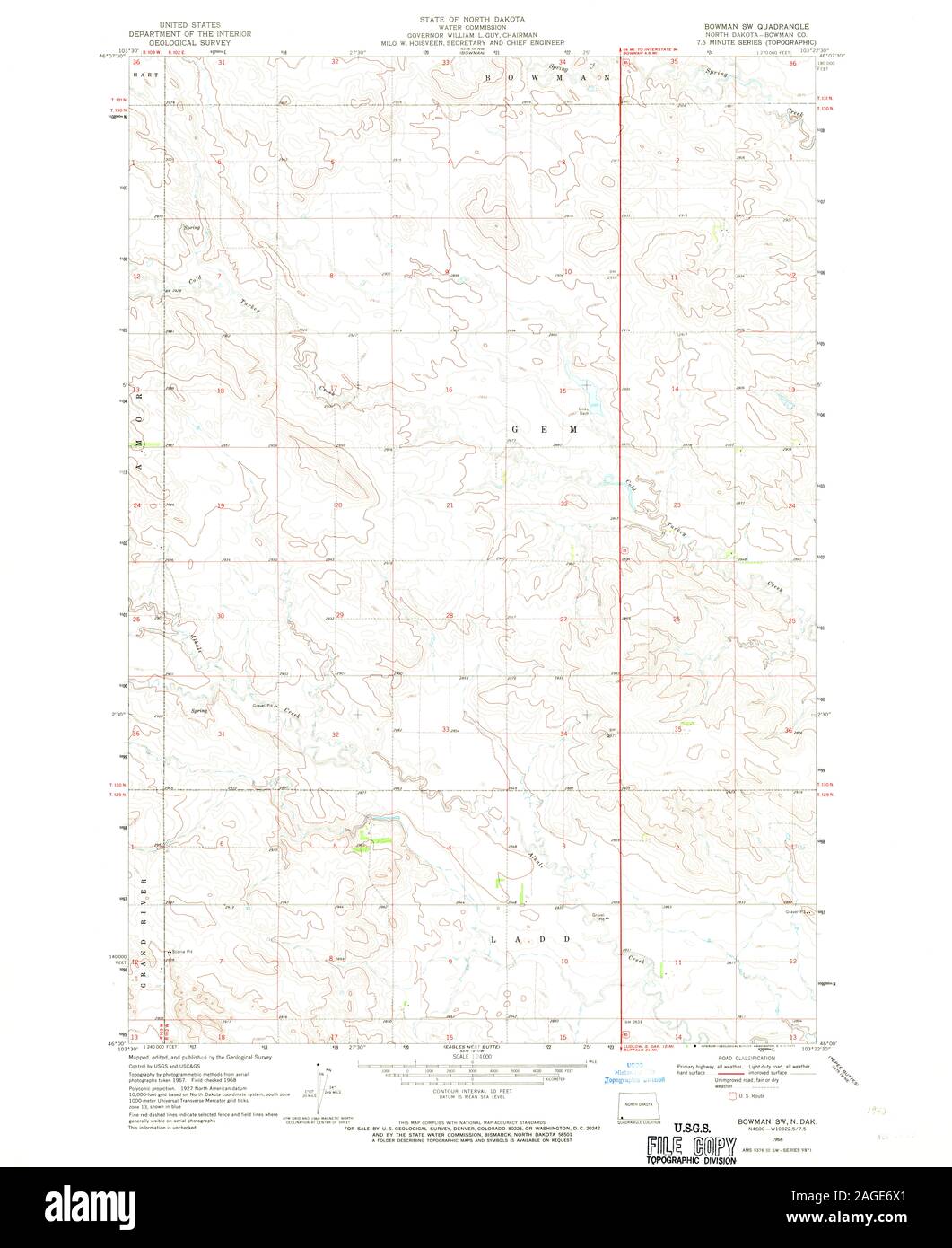 Map of bowman Cut Out Stock Images & Pictures Alamy