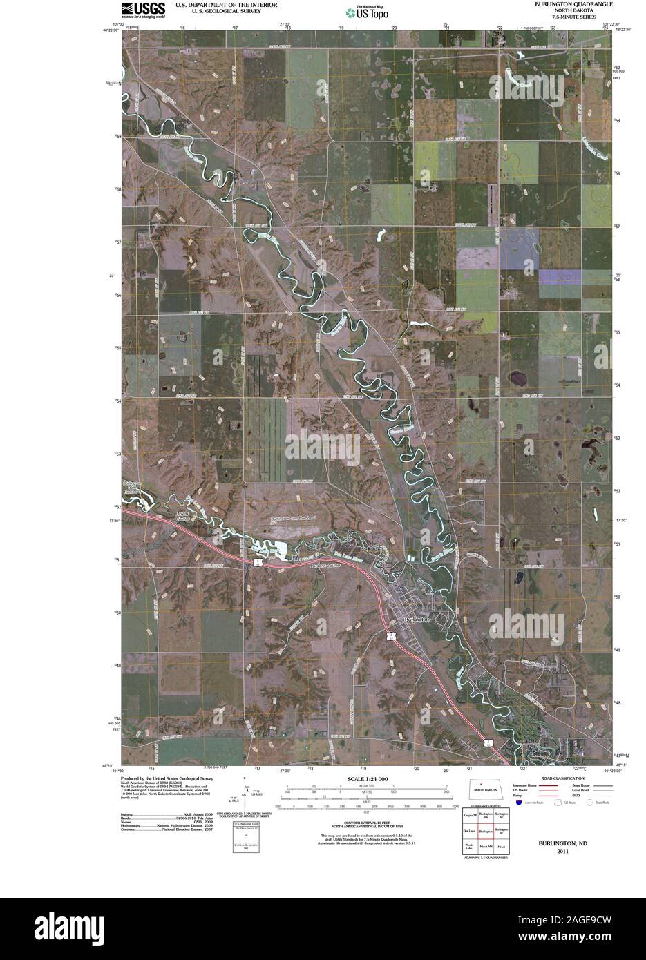 Burlington north dakota map hires stock photography and images Alamy