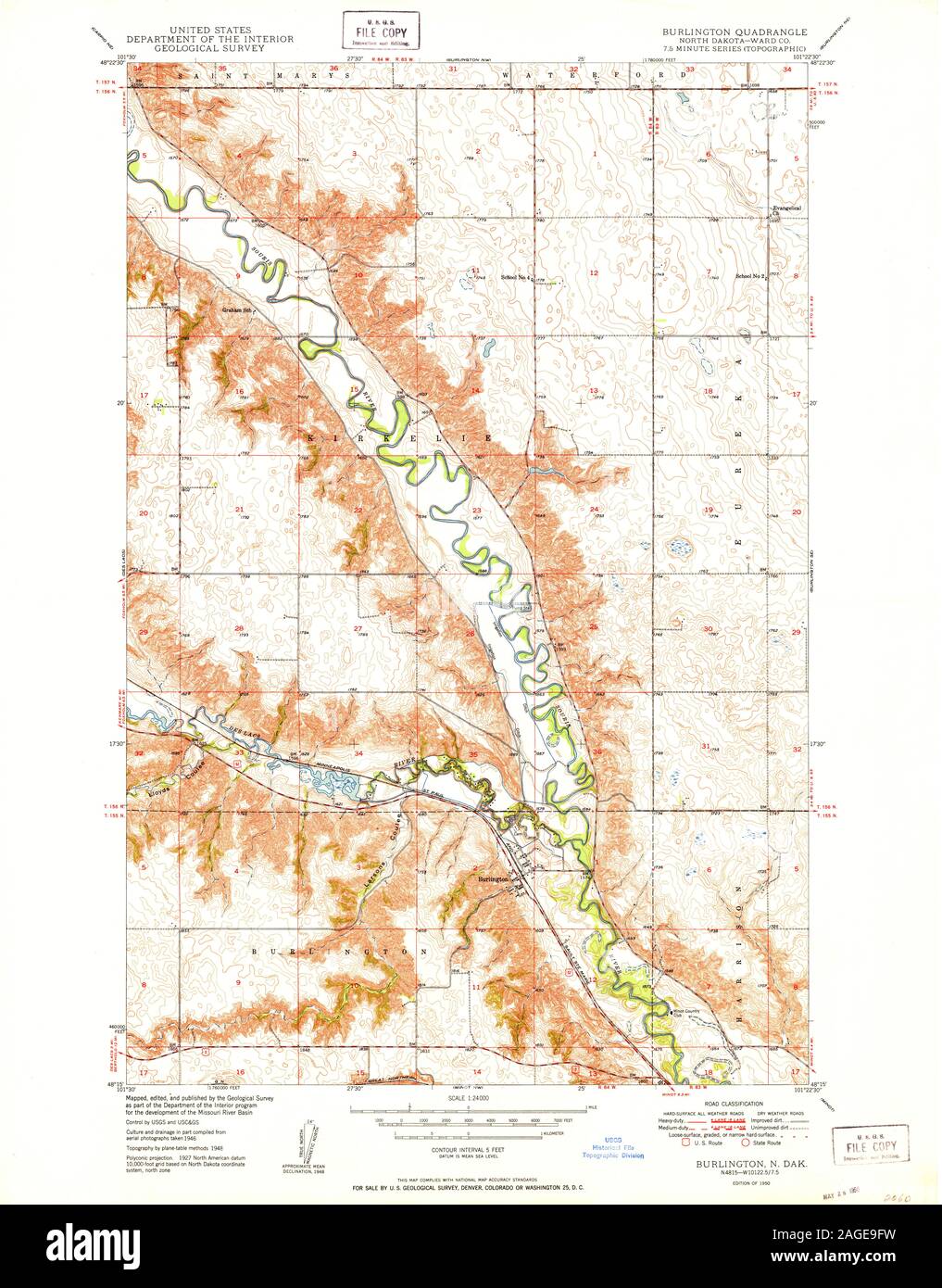 Burlington north dakota map hires stock photography and images Alamy