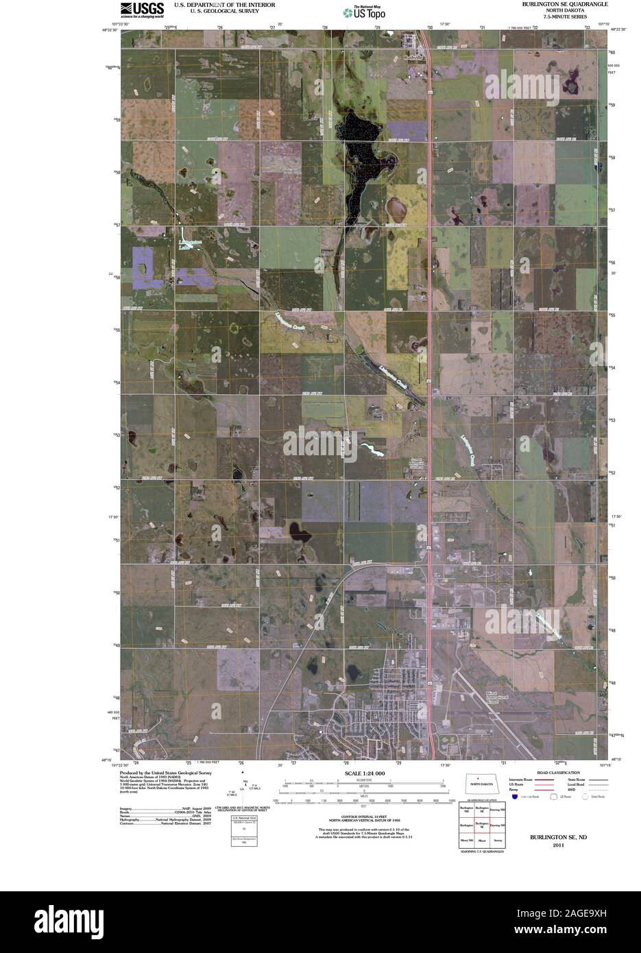 Burlington north dakota map hires stock photography and images Alamy