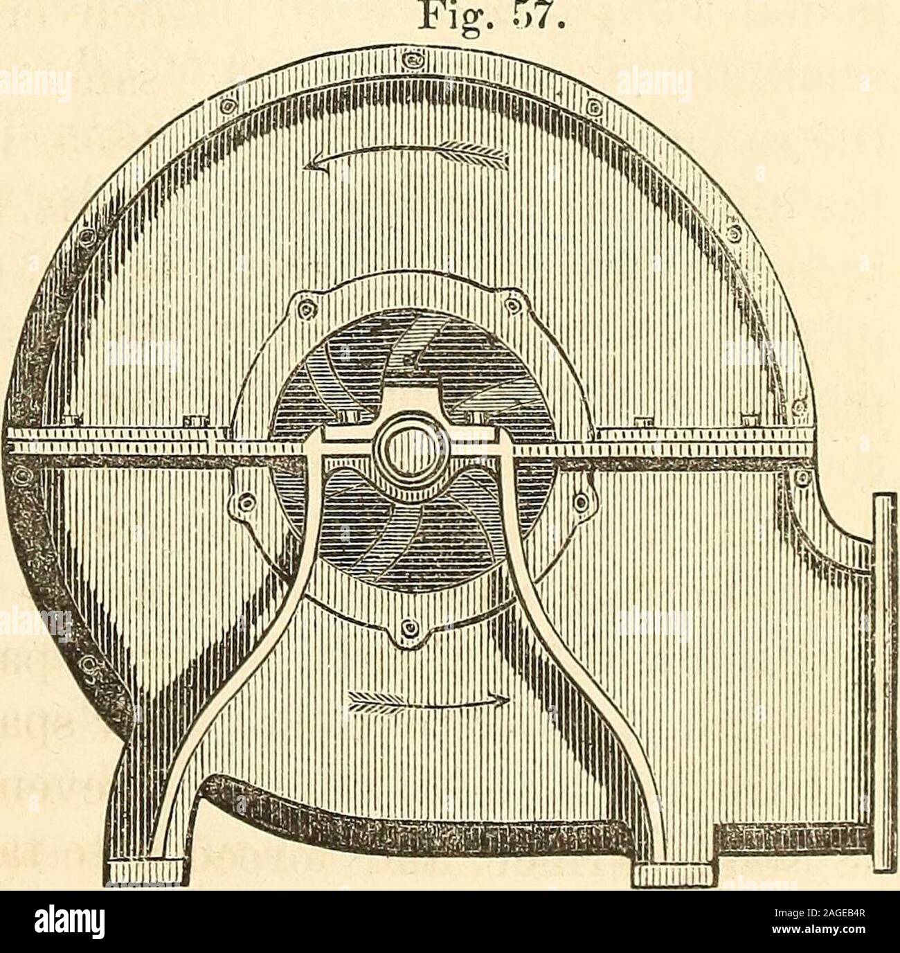 . Machinery and processes of the industrial arts, and apparatus of the exact sciences. ; and inasmuch as mercury, under atmosphericpressure, cannot be raised by aspiration more than thirty inches, it wasfurther proposed to enclose the whole apparatus in a strong air-tightbox, and to condense the air within it to the extent of many atmo-spheres. Surprising as it may now seem, this extraordinary theory foundmany defenders, and was made the subject of a protracted discussion inthe public journals, in which some gentlemen having a scientific reputa-tion participated. II.—BLOWING MACHINES. LLOYDS N Stock Photo