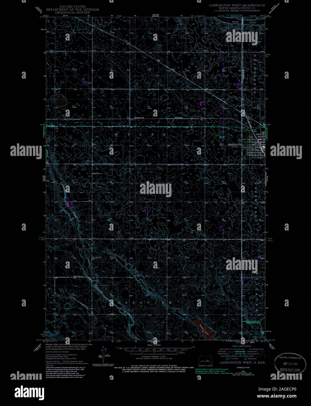 Carrington north dakota map hires stock photography and images Alamy