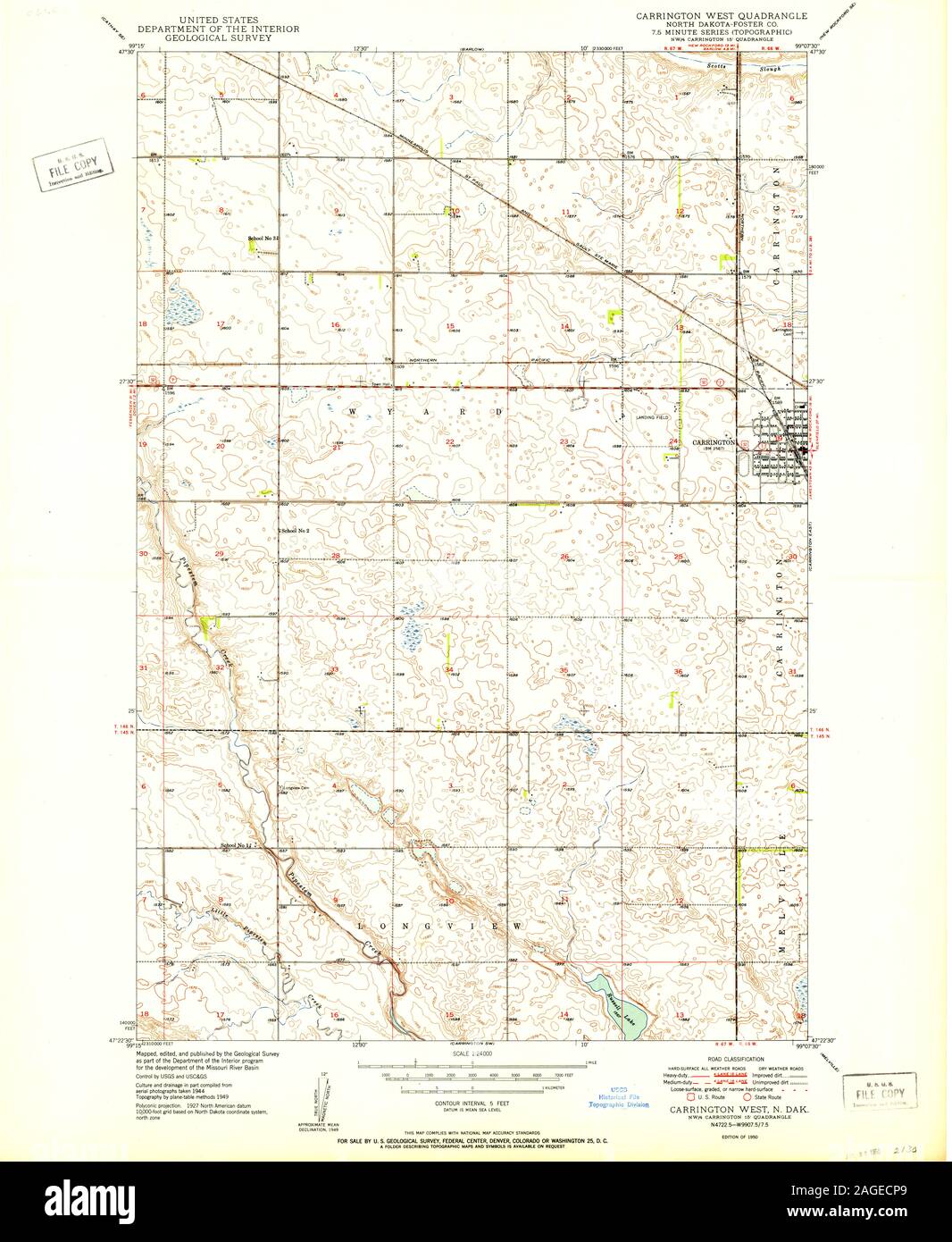 Carrington north dakota map hires stock photography and images Alamy