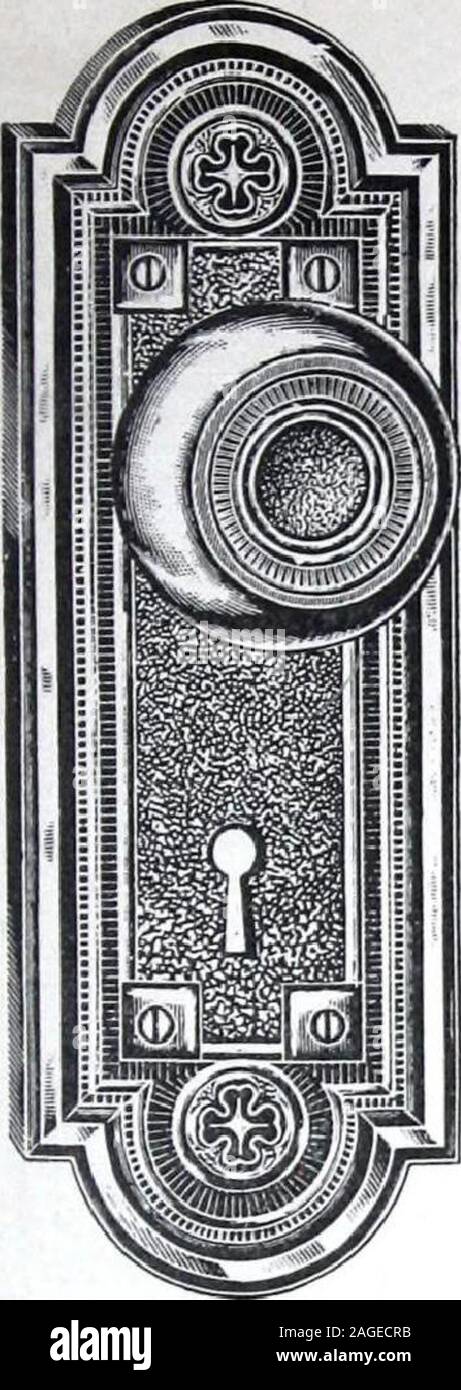 Illustrated Catalogue Of Locks And Builders Hardware No 6743 Etc Lt Re 7 The Springer Lock Manufacturing Company Limited Regent Design Wrought Metal Knobs Cast Metalescutcheons With Matted Centres No
