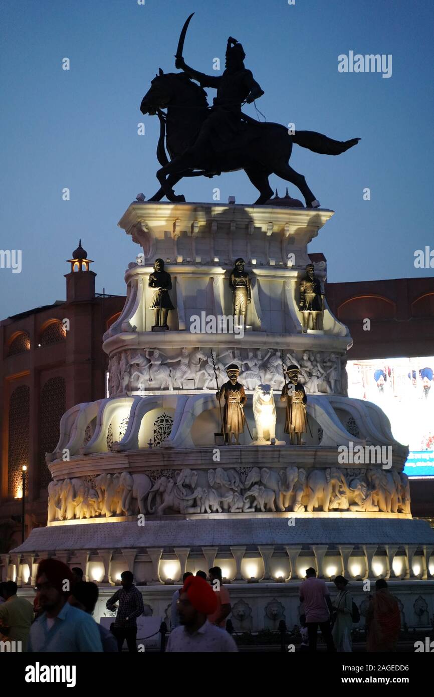 Amritser, Punjab / India - May 30 2019: The Harmandar Sahib also known as Darbar Sahib, is a Gurdwara located in the city of Amritsar, Punjab, India. Stock Photo