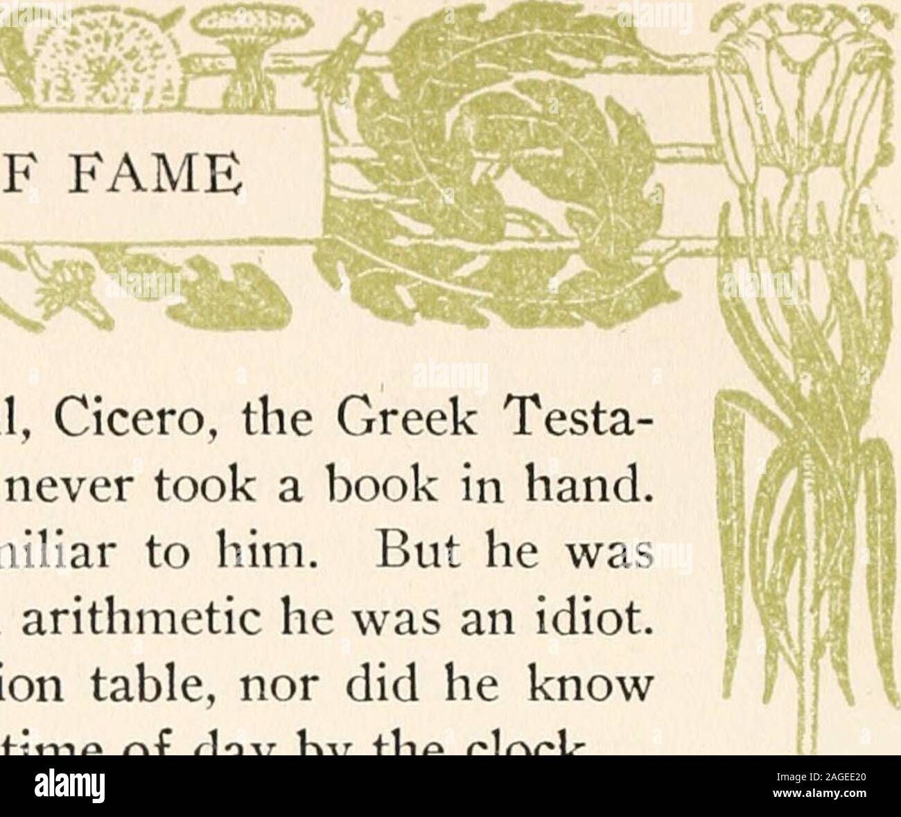 . The story of the Hall of fame, including the lives and portraits of the elect and of those who barely missed election. Also a list of America's most eligible women. where the second joined on to the first.Owing to these ingrained habits work was always to himwhat water is to a fish ! Whenever he had any thing to dohe never demurred, but always set about it like a fatalist,and it was as sure to be done as the sun is to set. The love of knowledge was, in his early days, crampedinto a love of books. There was no such thing then knownas oral instruction. Books for children were few in number,and Stock Photo