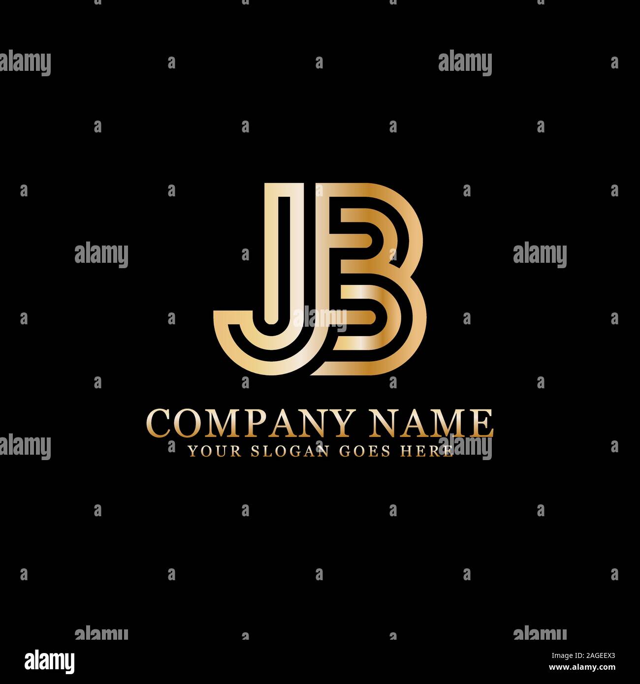 JB logo Designs, Monogram logo vector Stock Vector