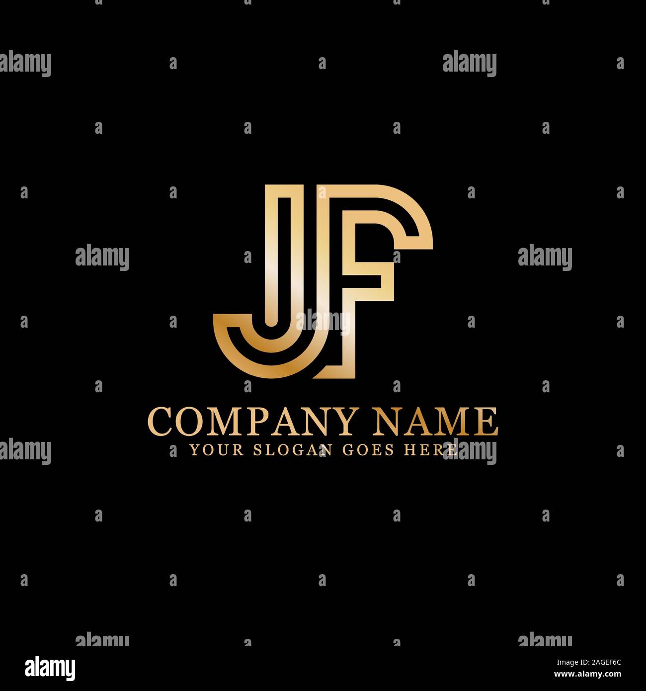 JF logo Designs, Monogram logo vector Stock Vector