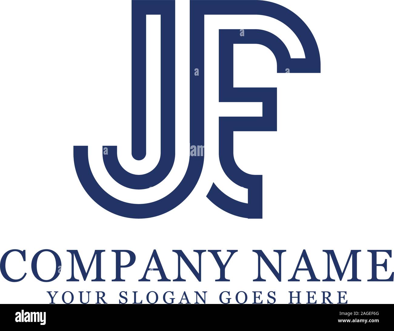 JF logo Designs, Monogram logo vector Stock Vector