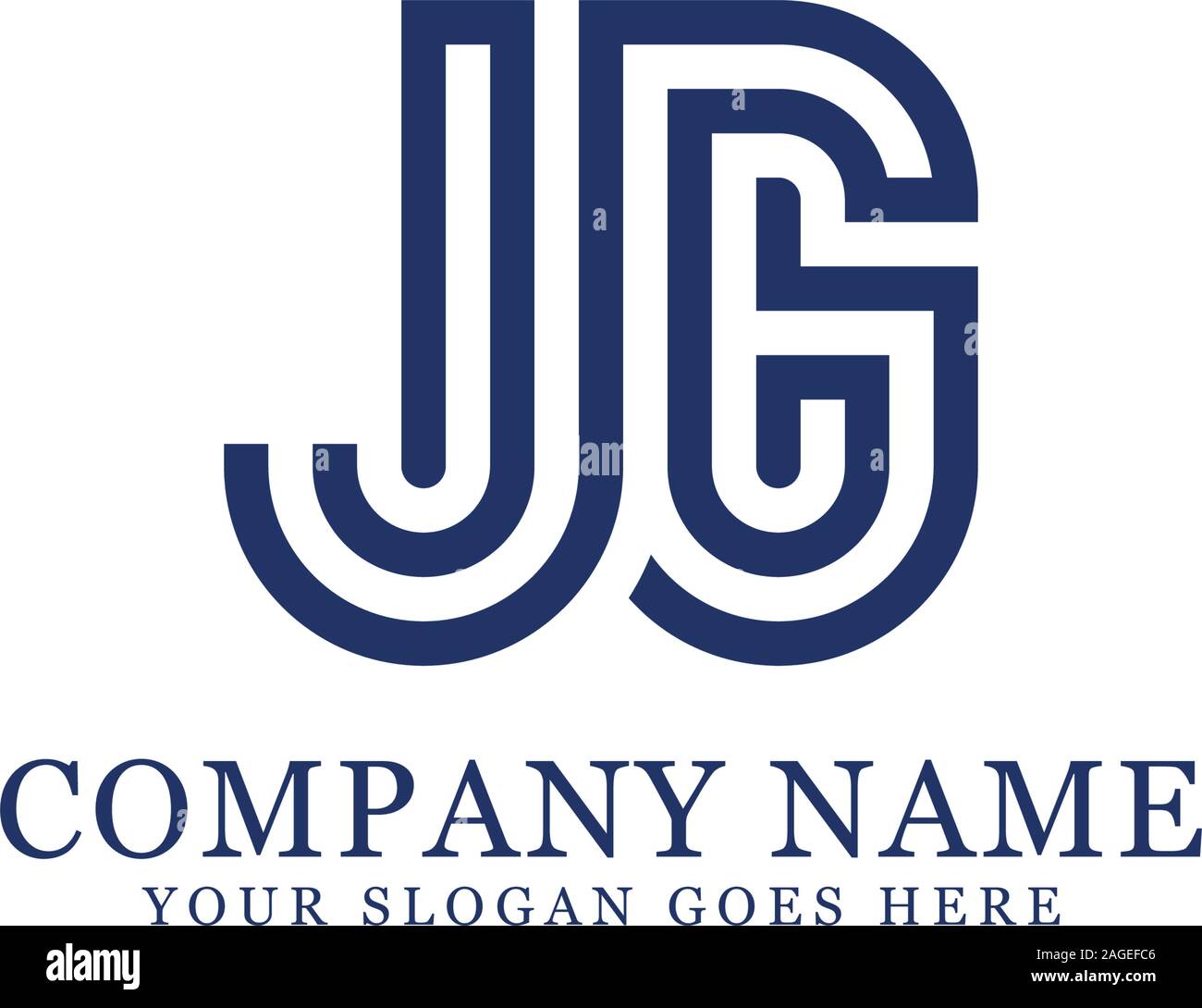 J G Logo Designs Monogram Logo Vector Stock Vector Image Art Alamy