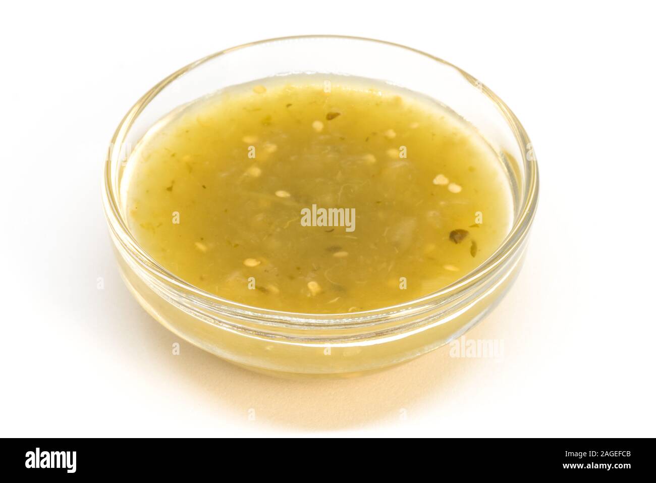 Salsa Verde in a Bowl Stock Photo