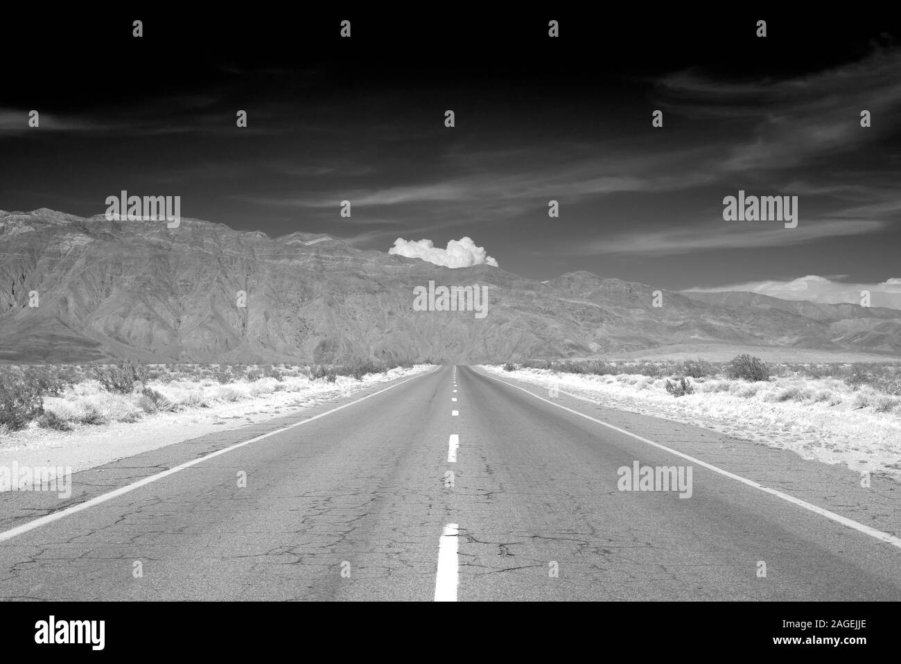 An endless road Black and White Stock Photos & Images - Alamy